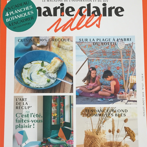 VARIETTE DANS MARIE CLAIRE IDEES Juillet-Août 2018