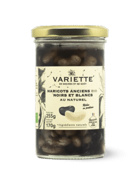 Haricots noirs et blancs cuits au naturel – BIO