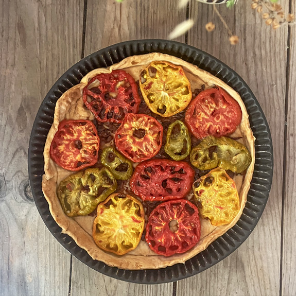 TARTE DE TOMATES ANCIENNES BIOS